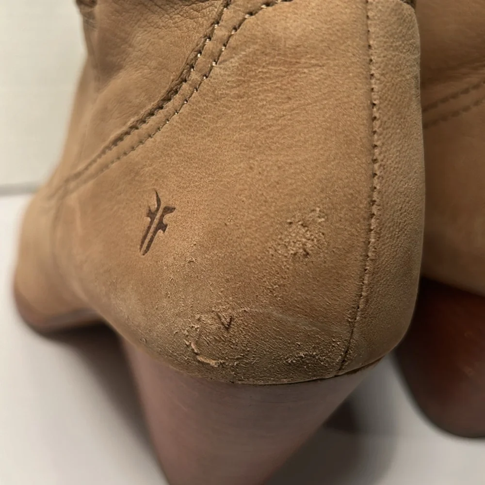 Frye Womens Reina Ash Leather Western Pointed Toe Booties Ankle Boots Size 8.5 - Picture 5 of 12
